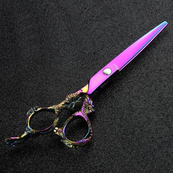 Професійний набір для стрижки волосся, 15.2 см, перукарські ножиці, гострі, набір перукаря для жінок/чоловіків/дітей, нержавіюча сталь 420C, кольорове покриття (Райдуга)