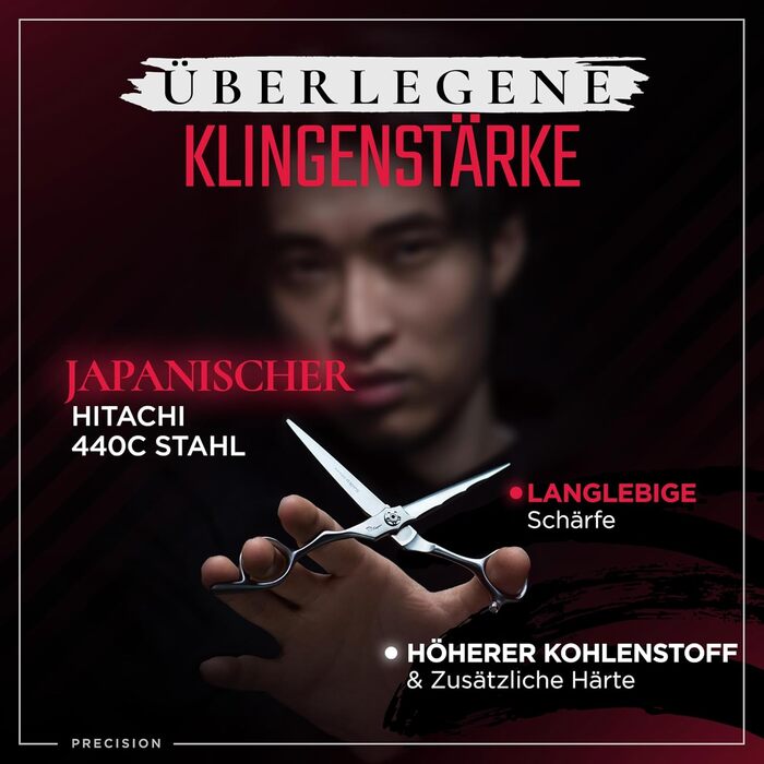 Професійна фризьорська ножиці Fagaci 6 дюймів з японської сталі для точного зрізу волосся, ножиці для волосся з лезами гострого як бритва, довговічні