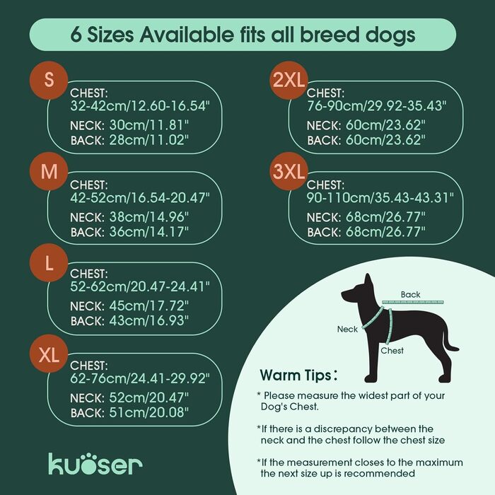Тепла водонепроникна куртка для собак Kuoser з світловідбиваючим дизайном, шнурком на шиї, зручна застібка на липучці, червона M