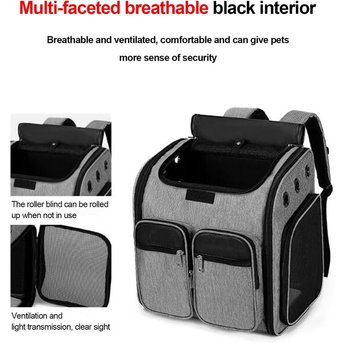 Транспортна переноска для котів та собак PJDDP, рюкзак для тварин з сітчастими вікнами, дихаюча та легка сумка для маленьких собак та котів, переноска для тварин, портативна та складана, хакі
