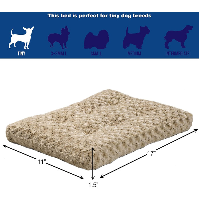 Кімната для домашніх тварин Midwest Homes для котів та собак QuietTime Deluxe Mocha Ombra Swirl, розмір M/L, машинне прання, антиковзаюча підкладка, м'яка підстилка для кліток 91 см (Mocca, 42 x 28 x 7 см)