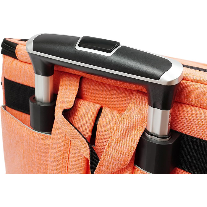 Транспортна переноска для собак та котів з колесами, складана, рюкзак для тварин з телескопічною ручкою, переноска для великих котів та маленьких собак з дихаючою сіткою, рюкзак для домашніх тварин до 9 кг (Помаранчевий)