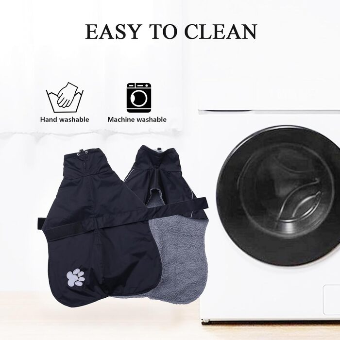 Водонепроникний дощовик для віндгорсу (гленкора) від Geyecete, теплий, з підкладкою з плюшу, чорний, L (довжина спини: 61-64 см)