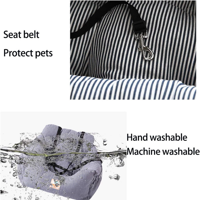 Крісло-ліжко для собак, тепле та пральне, з кишенею для зберігання