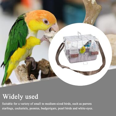 Клітка-переноска Vogel Reisekäfig для хвилястих папужок | Міцна переноска для дрібних тварин, сірого кольору