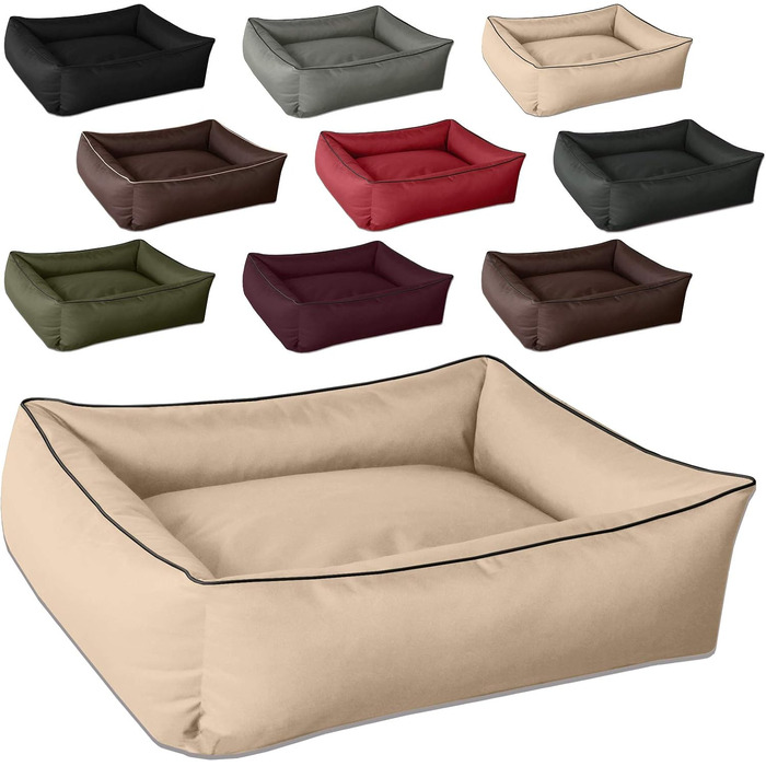 Ліжко для собак BedDog MAX XXL, знімний і праний чохол, бежеве, для великих собак