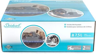 Автоматичний фонтан для води PetSafe Drinkwell 7,5 л для великих собак і котів, з фільтром, легке очищення