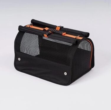 Переносна сумка для котів та маленьких собак BRAVE PAWS – схвалена авіакомпаніями, дихаюча та складна – ідеальна для подорожей (Чорний)