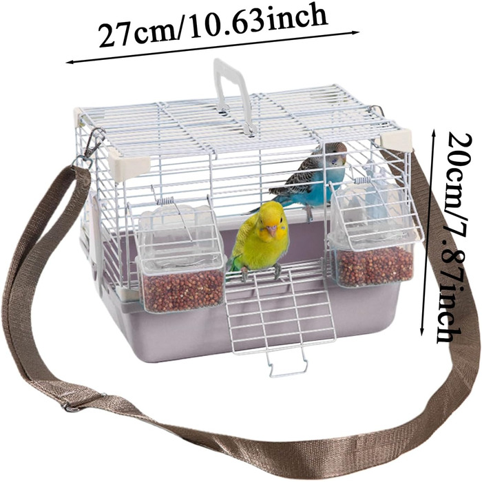 Транспортний бокс для тварин Ceprzznvey - переноска для подорожей з піддоном, міцний аксесуар для дрібних тварин (сірий)