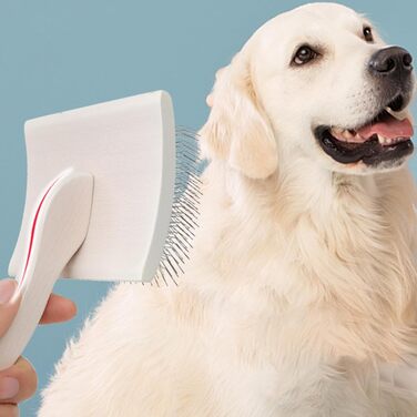 Бурштук для собак: щітка з металевого дроту для догляду за шерстю, масажний гребінь для видалення відмерлого волосся, підходить для довгої шерсті