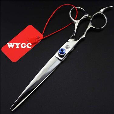 Професійна ліворука ножиці для стрижки собак, 8.0 дюймів, 440C сталь, прямі та розріджуючі леза, для перукарів та дому
