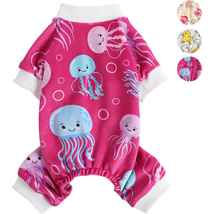 Піжама для собак, комбінезон для Yorkie/Chihuahua, банан, зручний, одяг для собак, тепла нічна сорочка (Medusa, S)