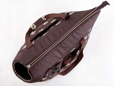 Транспортна сумка для собак та котів (R1, коричнева з лапками)