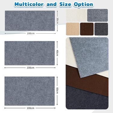 Килимок для котів з клейкою основою, когтеточка, когтедерма для стін, килимок для дряпання, захист меблів від котів (Бежевий, 60x100 см)