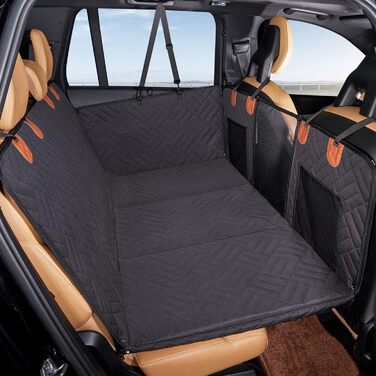 Автомобільний чохол на сидіння для собак, заднє сидіння, подовжувач, жорстка основа, знімний та пральний, водонепроникний, антиковзаючий, з сіткою та кишенею для зберігання, для авто, вантажівки, SUV
