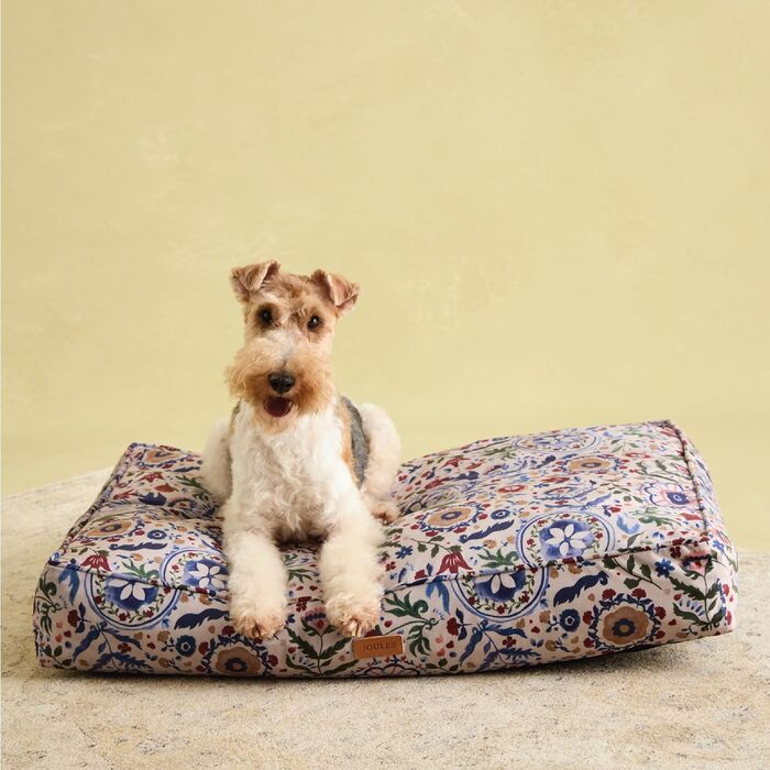 Килимок для собак Rosewood x Joules Festival Floral - розкішне ліжко для середніх собак, миється, з антиковзким дном