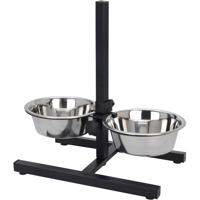 Станція для годування собак Spetebo, регульована висота, 2 миски, для корму та води, для дому та вулиці