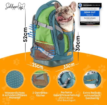 Швейцарський рюкзак для собак до 7 кг | Дихаючий рюкзак для собак для подорожей, міста та активного відпочинку | Водонепроникний транспортний рюкзак