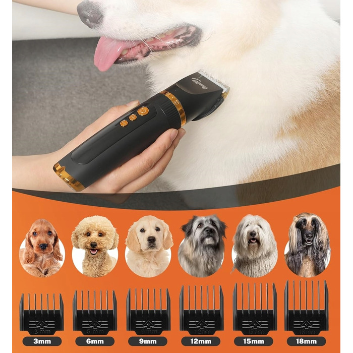 Професійна бездротова машинка для стрижки собак, котів та інших домашніх тварин