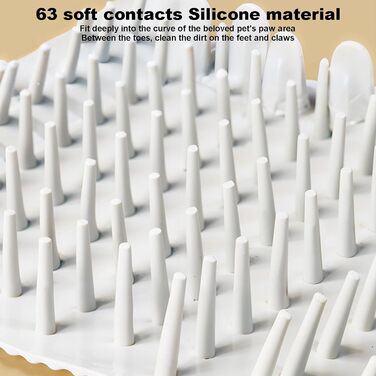 Автоматична мийка лап для собак та котів | Електрична чаша для миття лап з м'якими щетинками | Переносний очищувач лап для собак великих, середніх та малих порід