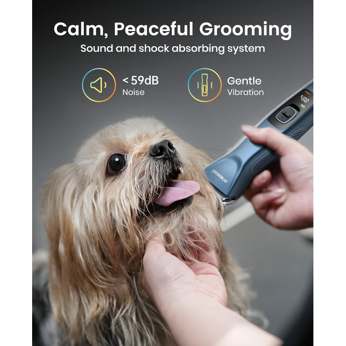 Професійна машинка для стрижки собак Oneisall: акумулятор, 2 швидкості, тиха, для густого та довгого волосся, з лезом з вуглецевої сталі