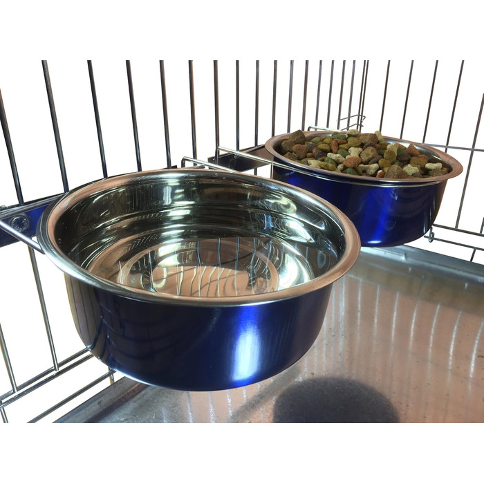 Миски для собак Ellie-Bo, 2 шт., блакитні, 2.0L, великі, для транспорту, клітки, вольєру