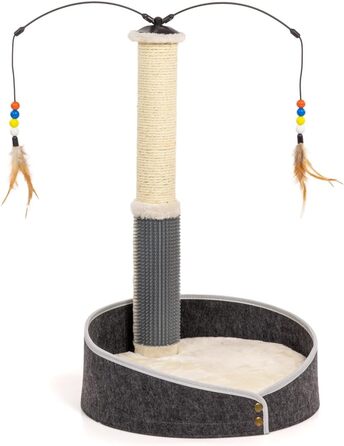 Котячий стовпчик для котів Lilly - інтерактивна іграшка для самостійних занять | 78 см | 33 x 33 x 80 см