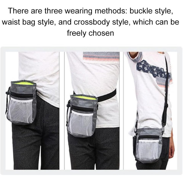 Сумка для ласощів для собак, для тренувань та прогулянок, з тримачем для пакетів, регульований ремінь, для цуценят та подорожей