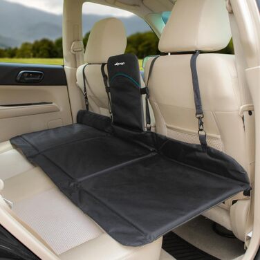 Kurgo міст для заднього сидіння автомобіля з поліестеру, чорний та пісочний. Збільшує простір для собак, водовідштовхувальний, двосторонній. Зменшена упаковка.