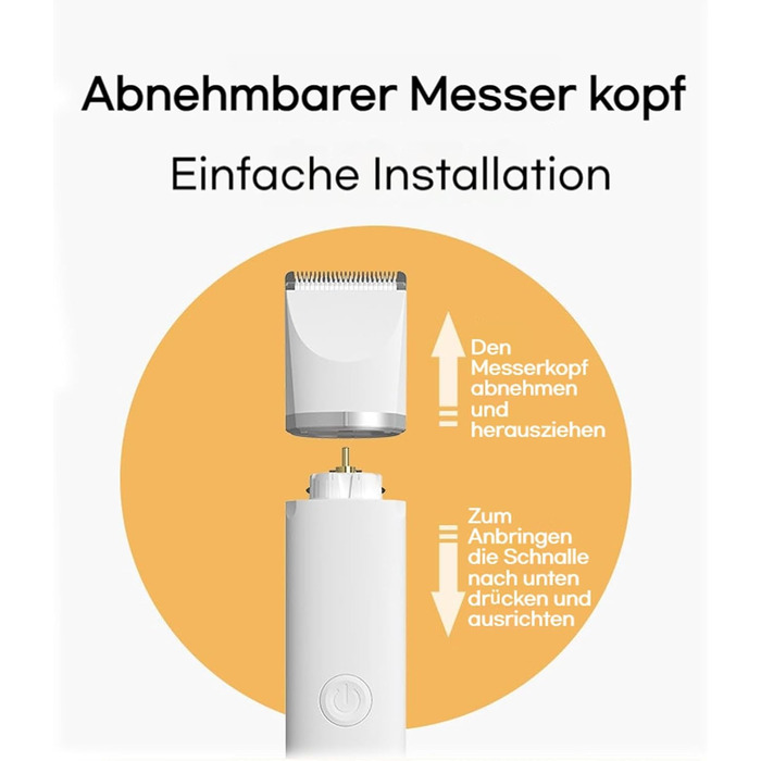 Мультитрим Про від Dr Pfoten: тиха професійна машинка для грумінгу собак 4-в-1, для догляду за лапами, анальним отвором та ділянками з ковтунами (1 шт.)