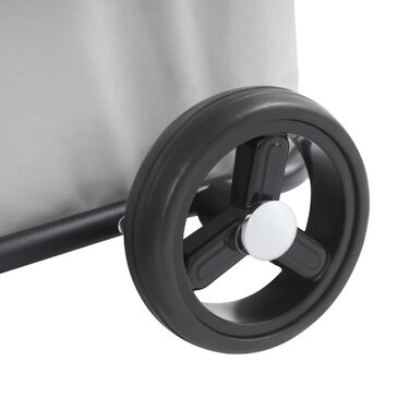 Візок для собак та котів Mini Hundewagen, сірий, до 10 кг, розкладний, з висувним ручками