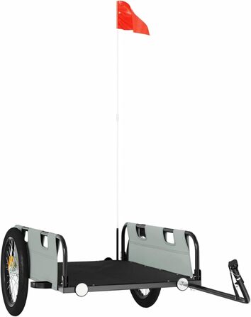 Причіп для велосипеда сірий Oxford, корзина для собак, сталь