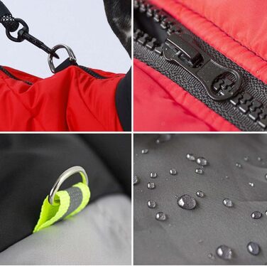 Тепла зимова куртка для собак, водонепроникна, з м'яким коміром-гетром, для малих та середніх собак, з кільцем D, помаранчевого кольору, L