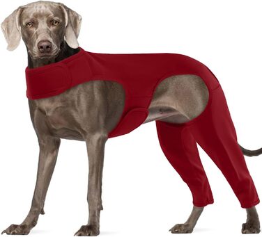 Комбінезон для собак після операції на ногах – захист від витікання, запобігання інфекцій, розмір XL, бордовий