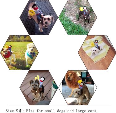 Костюм для собак Delifur: стиль ковбой/райдер, набір для Хелловін, розмір XS