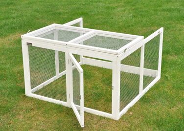 Freilaufgehege Nanook Jumbo для кроликів - розширення для клітки, 96 x 100 x 55 см, білий