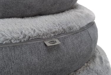 Крізь для собак TRIXIE Liano, сірий, діаметр 70 см - м'яке ліжко з наповнювачем з пінопластових гранул - кошик для собак середніх порід - неслизьке та пральне - 37977 L 80 x 80 x 120 см