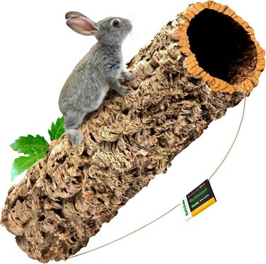 Декор з корка XXL: велика коркова трубка, тунель, кора, очищена та дезінфікована, 100 см, Ø 11-14 см