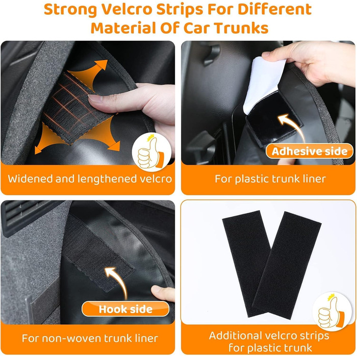 Захисний килимок у багажник для автомобіля для тварин KYG, чорний (XL+ 2 кишені)