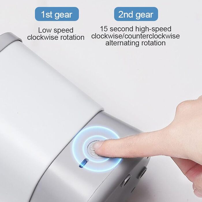 Портативна мийка для лап собак, щітка для лап, захист від бризок, 2 швидкості, аксесуари для миття лап домашніх тварин для кемпінгу, подорожей, відпочинку на природі, видалення бруду та сміття (сірий)