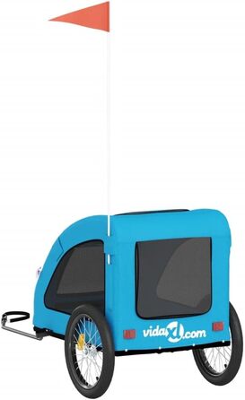 Причіп для велосипеда для собак та котів, блакитний, Oxford-Gewebe та метал