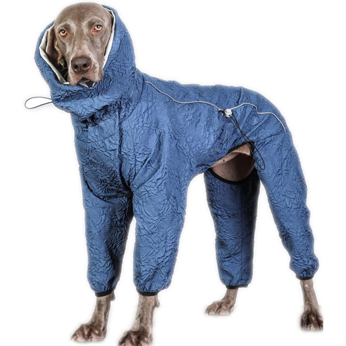 Теплий зимовий халат для собак з високим коміром, фліс, для маленьких, середніх та великих собак, блакитний