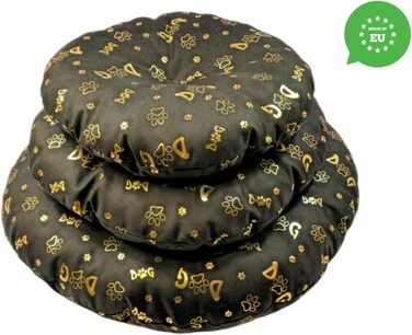 М'який лежак для собак та котів, круглий, діаметр 60 см, коричневий колір. Лежанка для собак, котяча лежанка, килимок для котів, матрац для собак або котів. Можливість прання. Ідеально підходить для переносних кліток або лежанок. Діаметр 60 см (⌀ 50 см, т