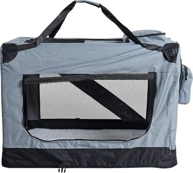 ESTEXO Клітка для собак, переноска для котів, дорожня переноска XXL сірого кольору