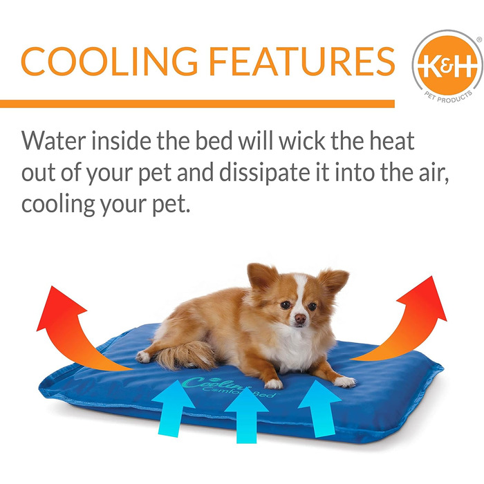 Охолоджувальний лежак для собак K&H Coolin' Comfort Bed, водяний матрац