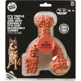 Іграшка для собак Rosewood TastyBone Trio Gummi, смак бекону, середній розмір