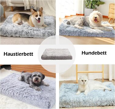 М'яке ортопедичне ліжко для собак та котів, 100x60x10 см, хакі