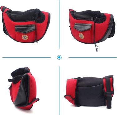 PETCUTE Сумка-переноска для собак, для маленьких собак, переноска для цуценят, дихаюча сітка, транспортна сумка, 9 кг, червона