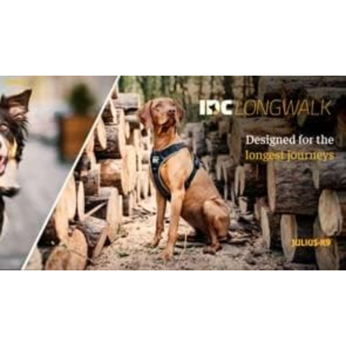 Шлея для собак IDC Longwalk, рожево-сіра, розмір M