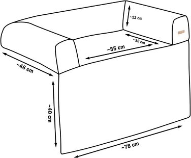 Килимок для собак Velinda: лежанка, захист дивану (сірий, Cord)